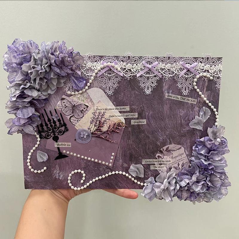 Purple Anime Ita Bag DIY Materials: Lazy Tie & Black/White Background Boards Set