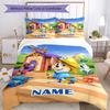 3pcs Custom Name Pupstruction Bedding Set Duvet Cover Closure Includes 1 Duvet Cover & 2 Pillowcases, Soft and Comfortable for All Seasons.