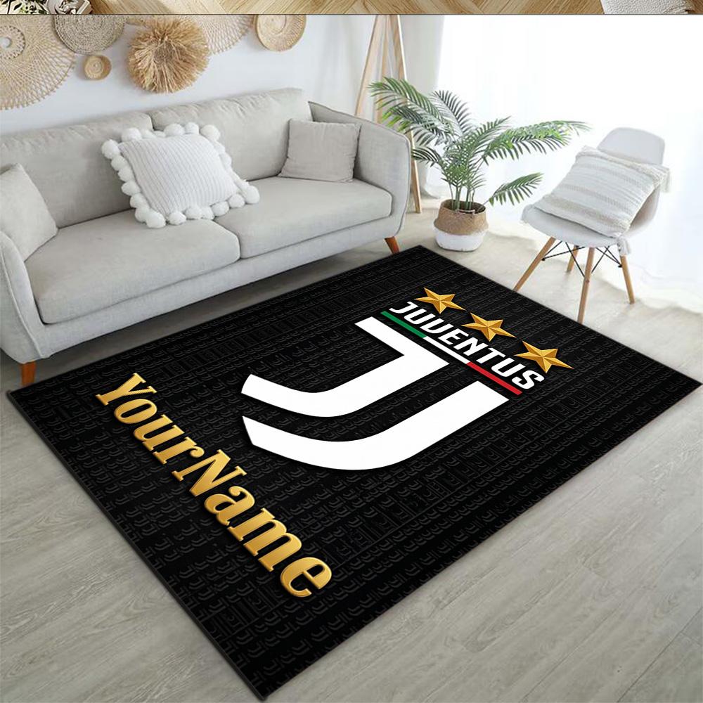 Juventus Customize Your Name Floor Mat Design for Playrooms Bedrooms Living Rooms Foyer Antislip Carpet Decorate Offices Spiritual Gift