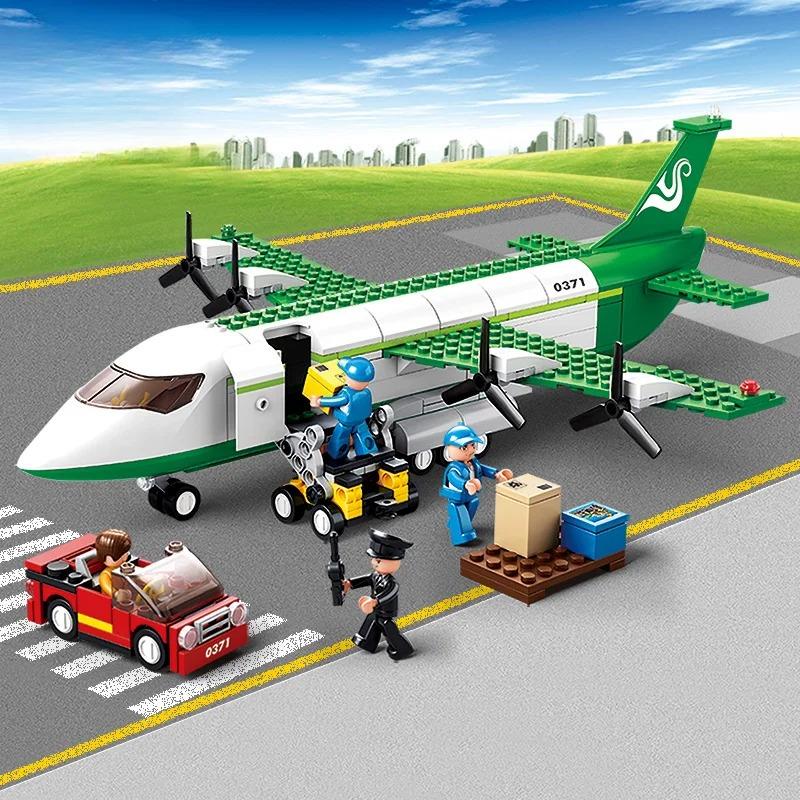 

383PCS Airplane Air Bus Plane Kit Building Blocks Bricks City Sets Aircraft Planes Aviation Model Educational Toys for Children No Box