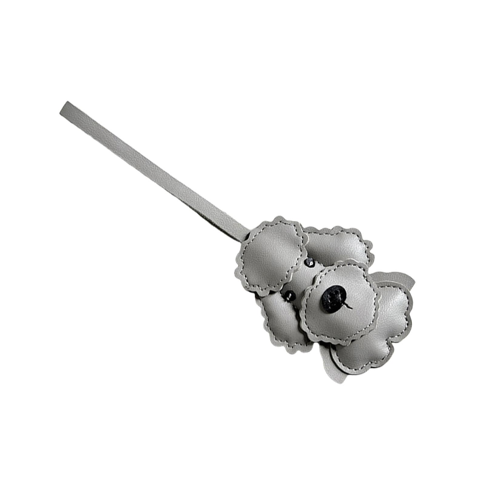 

Модний собака у формі міцного PU шкіряного матеріалу брелок модна прикраса для автомобільного дзеркала або сумки аксесуар носити сірий