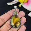 Lemon Topaz Gemstone Handmade 925 Sterling Silver Jewelry Pendant 2.56" KG-105
