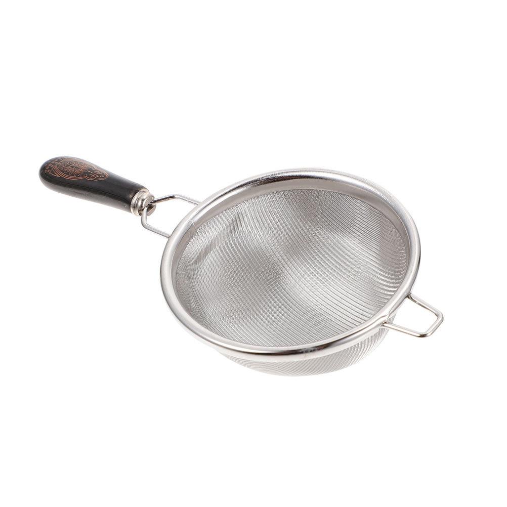 Premium Stainless Steel and Ceramic Tea Filter with Uniform Mesh Design for Home Use Ergonomic Handle Convenient Loose Tea
