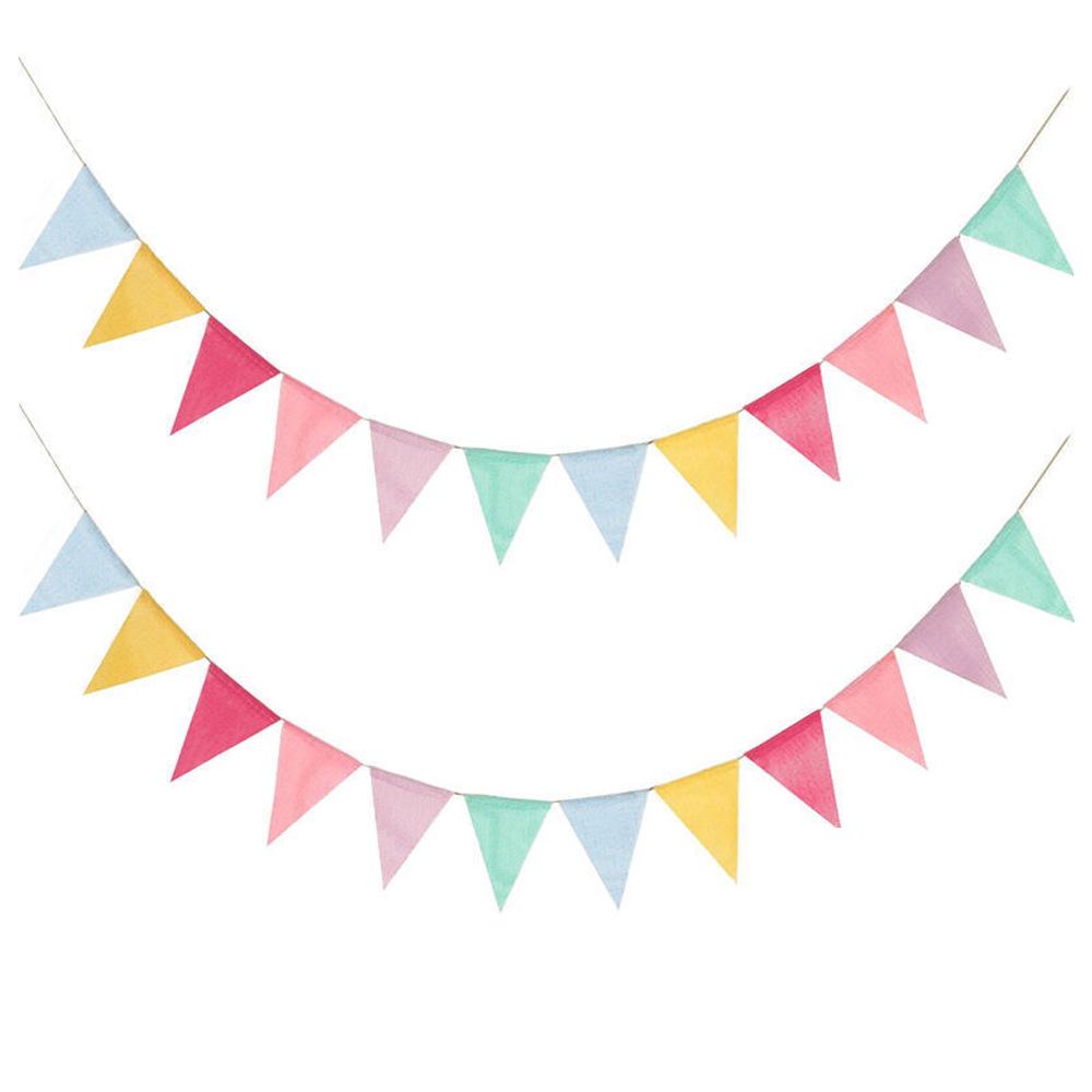 Colorful DIY Triangle Flag Bunting for Christmas, Wedding, Birthday, Party Decoration