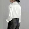 VEZFAA Moda dame ocazional primăvară toamnă imprimeu culoare uni mâneci lungi cu gât POLO Bluze și cămăși