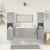 Vidaxl 4-Piece Bathroom Furniture Set, Concrete Grey
