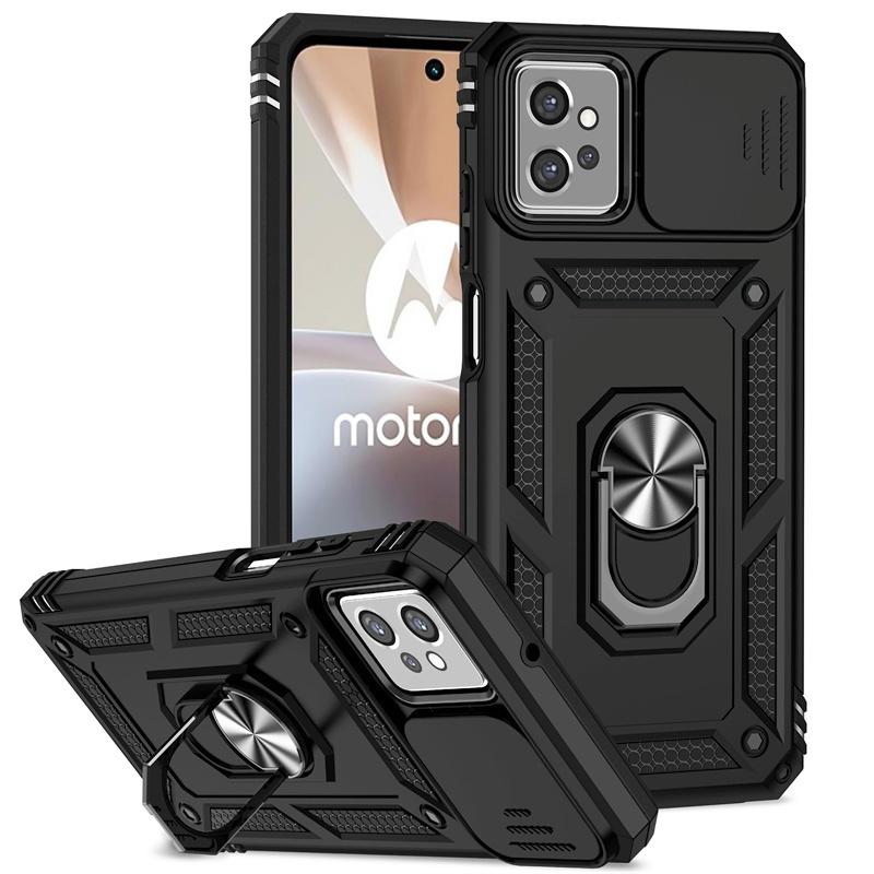 Husă Pentru Motorola G32 Carcasă Glisantă Lentilă Cameră Armură Huse Telefon Pentru Moto G32 G 32 MotoG32 Suport Magnetic Auto Inel Husă de Protecție