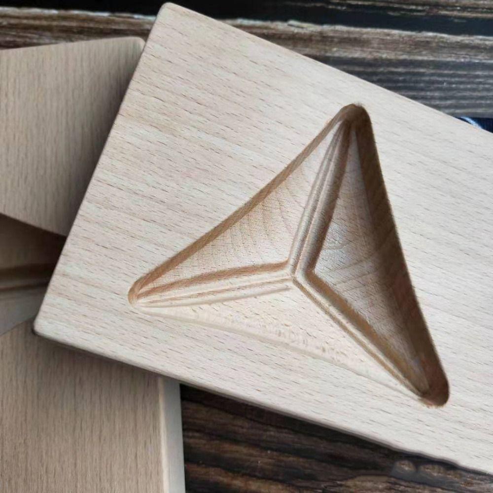 Non-stick Wooden Triangle Baozi Mold Easy To Release Steamed Bread Making Tools  Home