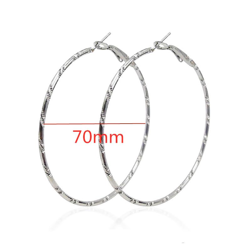 40mm 60mm 70mm 80mm Exaggerate Big Smooth Circle Hoop Earrings Brincos Simple Party Round Loop Bijoux for Women Jewelry