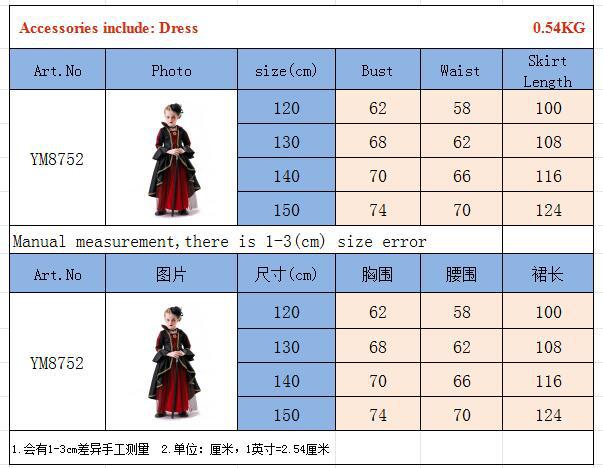 Cosplay Halloween Kids Costume Girls Cosplay Princess Dress Witch Dress Sub Show Costume Vampire Costume