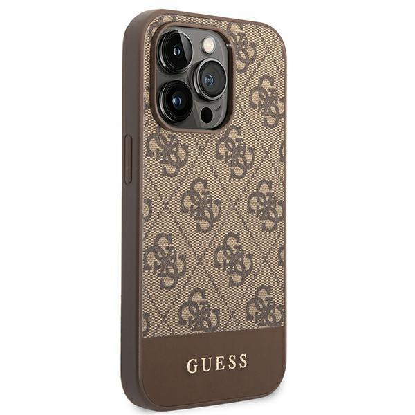 Guess Guhcp14Xg4Glbr Iphone 14 Pro Max6,7 Brązowy/Brown Hard Case 4G Stripe Collection