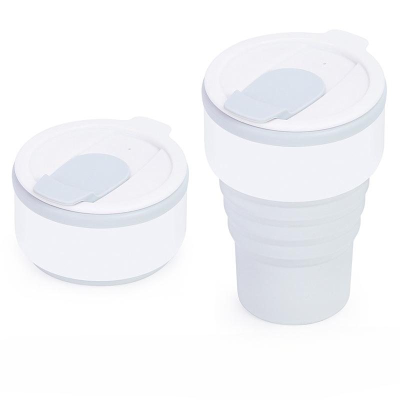 American Coffee Cup Portable Outdoor Travel Traveling Mug Folding Environmentally Friendly Silicone Water Bottle Compression Pocket Cup