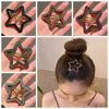 Metal Star Side Clip Geometric Hollow Hair Clip Personality Rhinestone Star BB Clip\  Girls