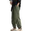Li Ning Sports Fashion Series Solid Color Tapered Woven Cargo Pants Knitted Sports Pants Women Pants Thyme-Green AYKU610-5