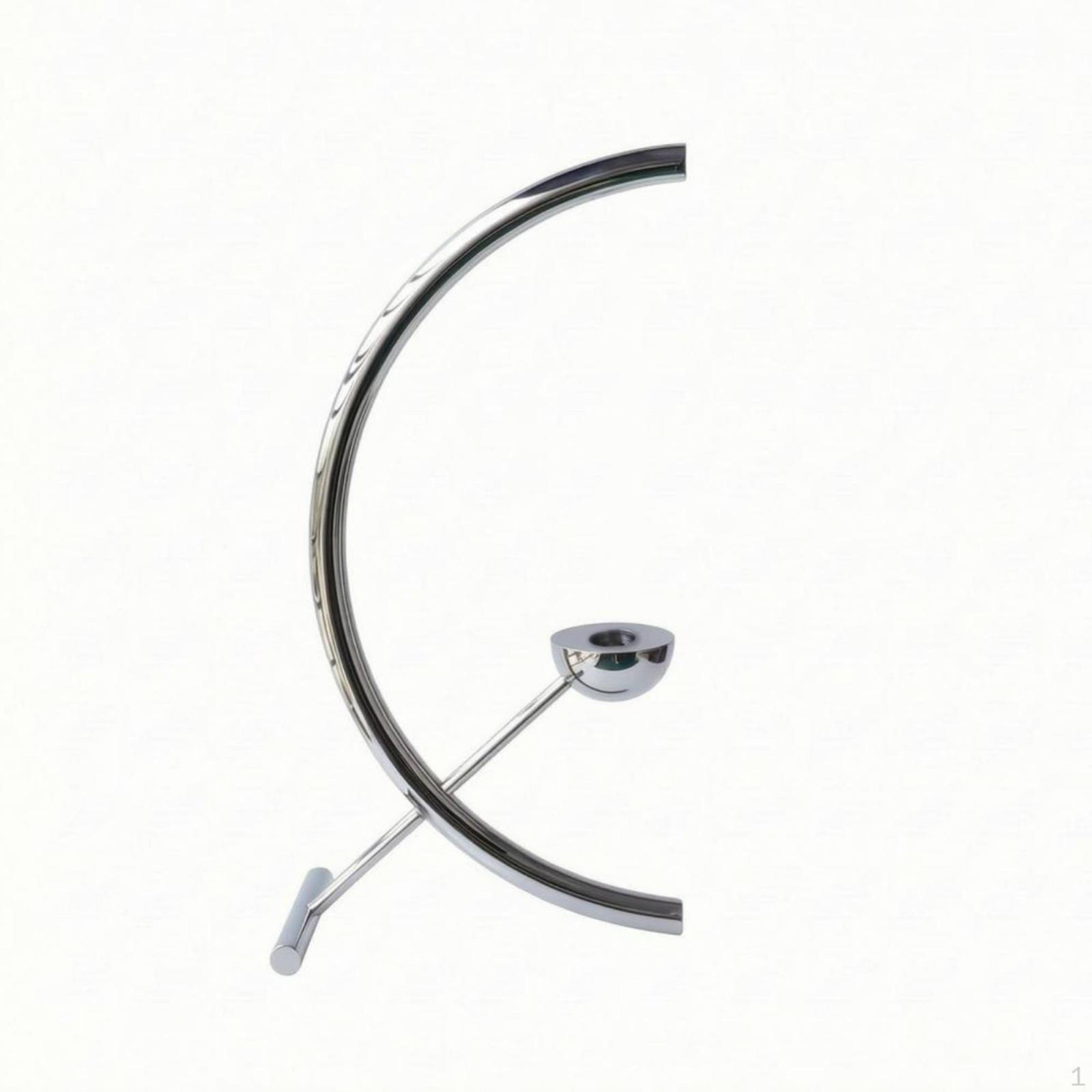 Taper Candle Holder Minimalist Metal Candlestick Modern Stainless Steel Stand Silver