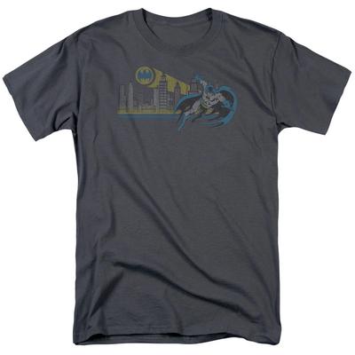 T-shirt da uomo retrò Gotham DC Comics grigio antracite