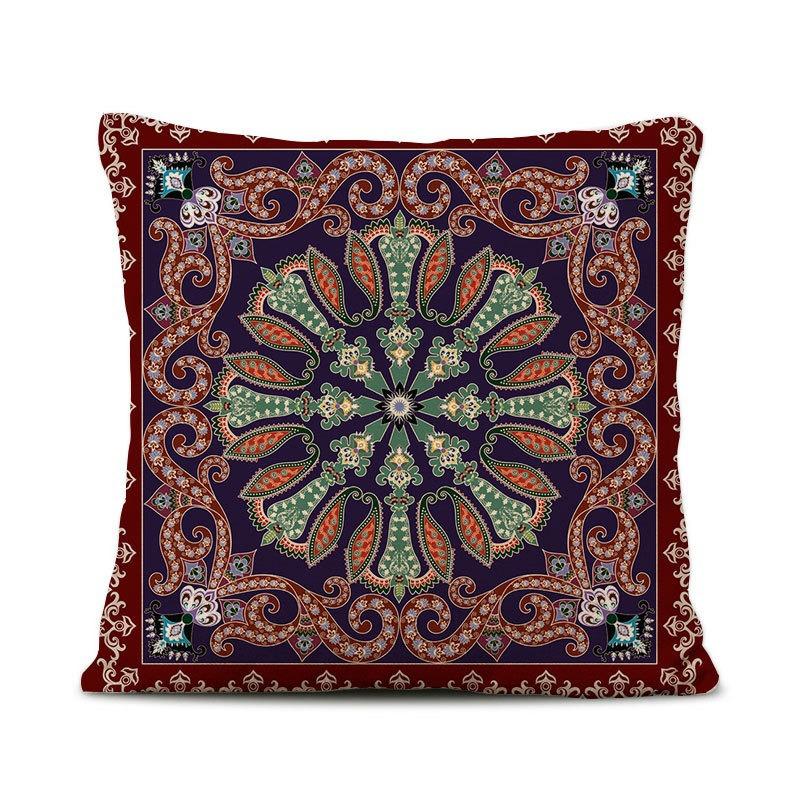Retro Persian Style Turkish Waist Pillow, Luxury Ethnic Palace Style B&B Hotel Model Room Decoration Sofa Pillow