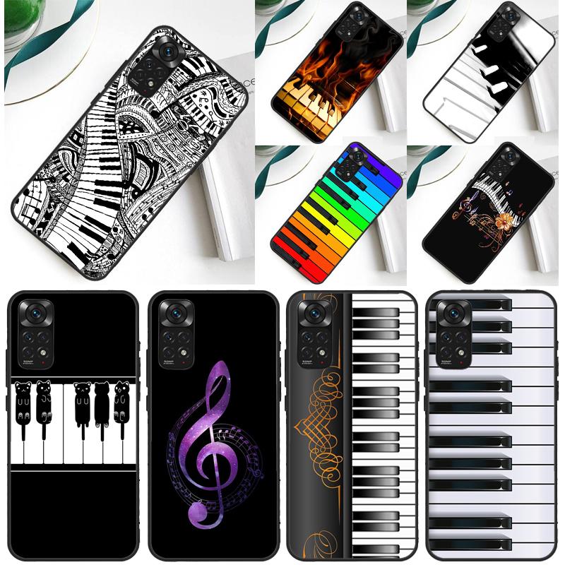 Piano Keys Musical Case For Xiaomi Redmi Note 12 11 10 9 8 Pro 9S 10S 11S 12S Redmi 12C 9A 9C 10A 10C Coque