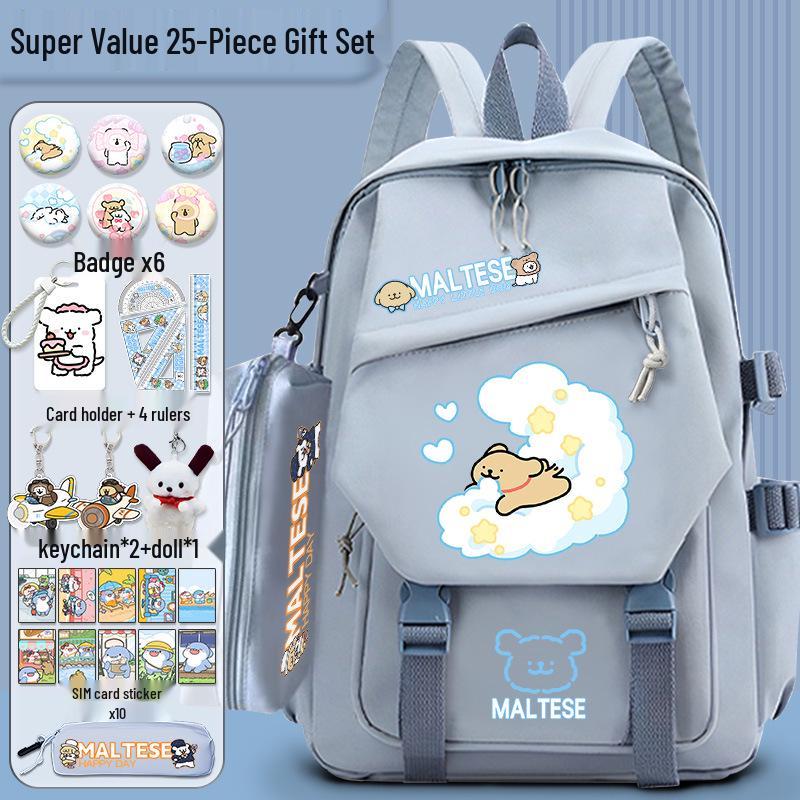 Lively Puppy Girls' Versatile School Backpack - Lightweight, Spacious & Perfect for Travel