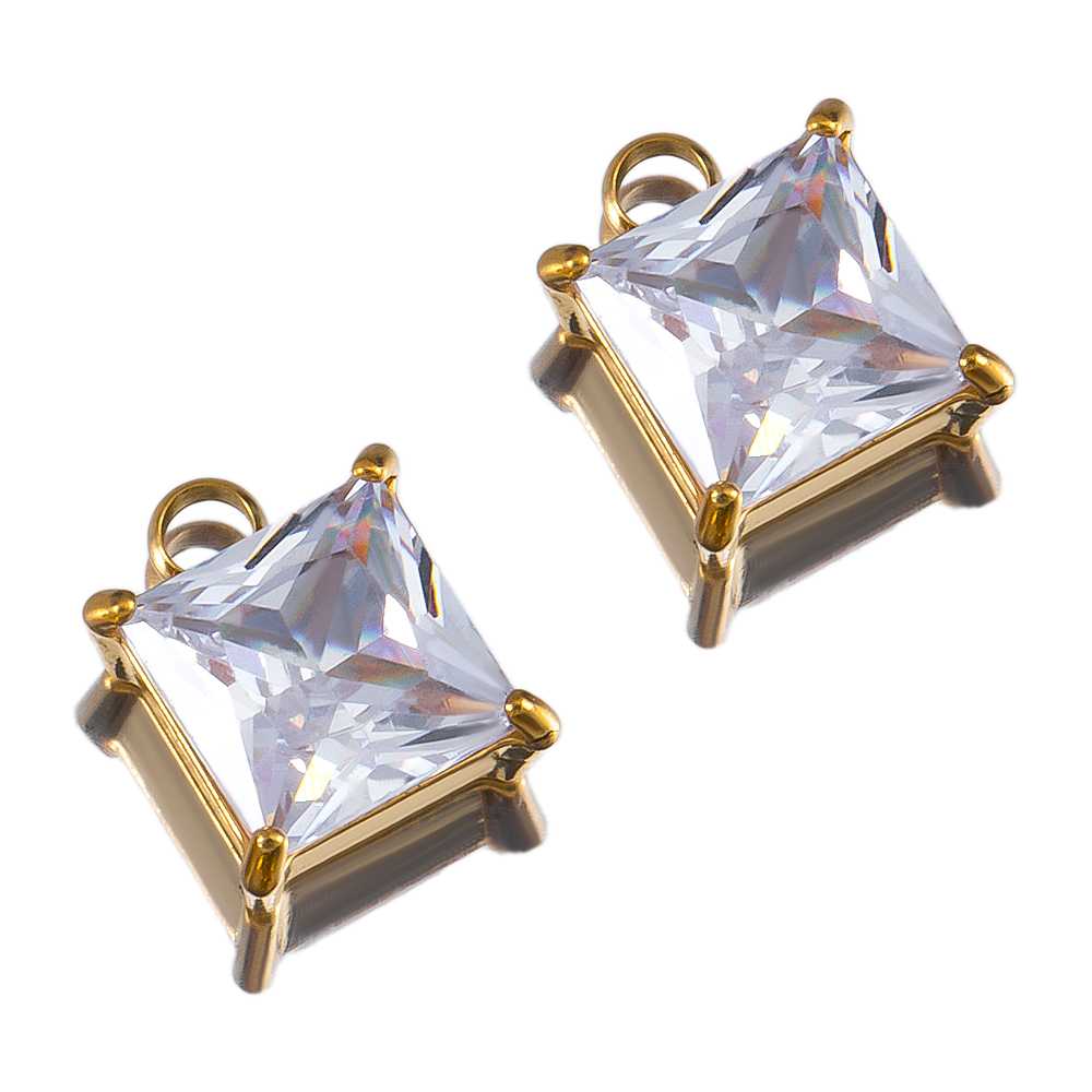 2pcs Gentle Pink Enamel Stainless Steel Charms Rose Flower Starfish Butterfly Necklace Pendant Women DIY Earring Jewelry Making