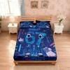 3pcs Cyber Style 67 Element Print Coreless Bed Sheet Set Multi Size Soft Bed Cover Bedroom Bedding Decoration Machine Washable
