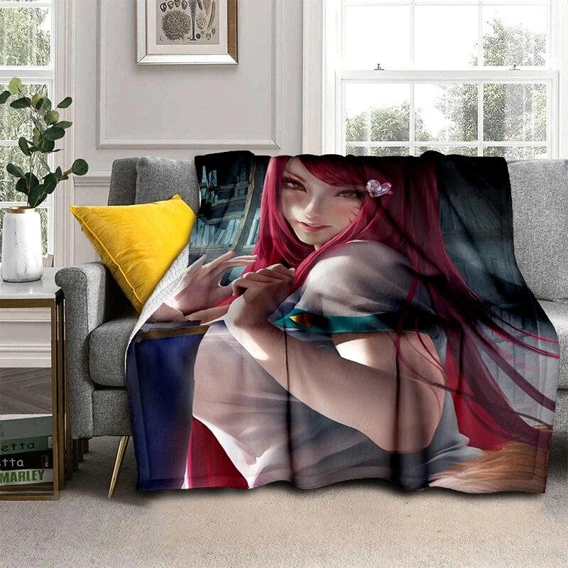 LOL hra Komiks Měkká plyšová rozkládací pohovka Házecí kreslené piknikové deky Moderní flanelový povlak na deku Gedruckt Bettdecke Geschenk
