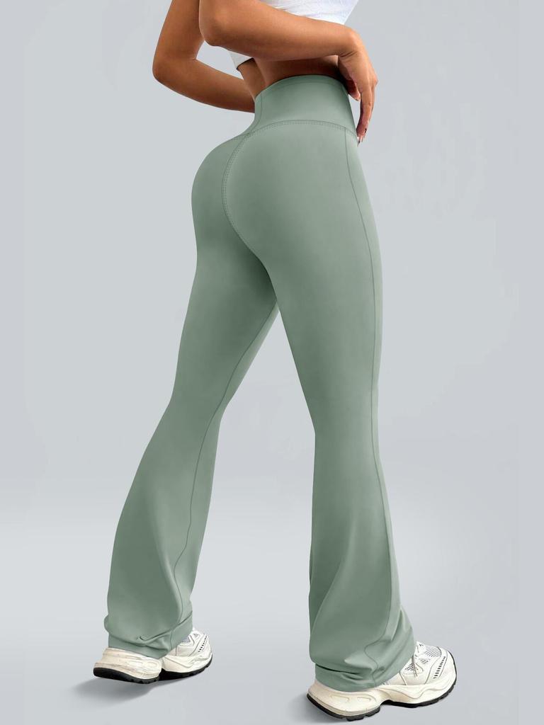 Ladies' high waisted flared pants, fashionable flared pants are suitable for an active lifestyle.