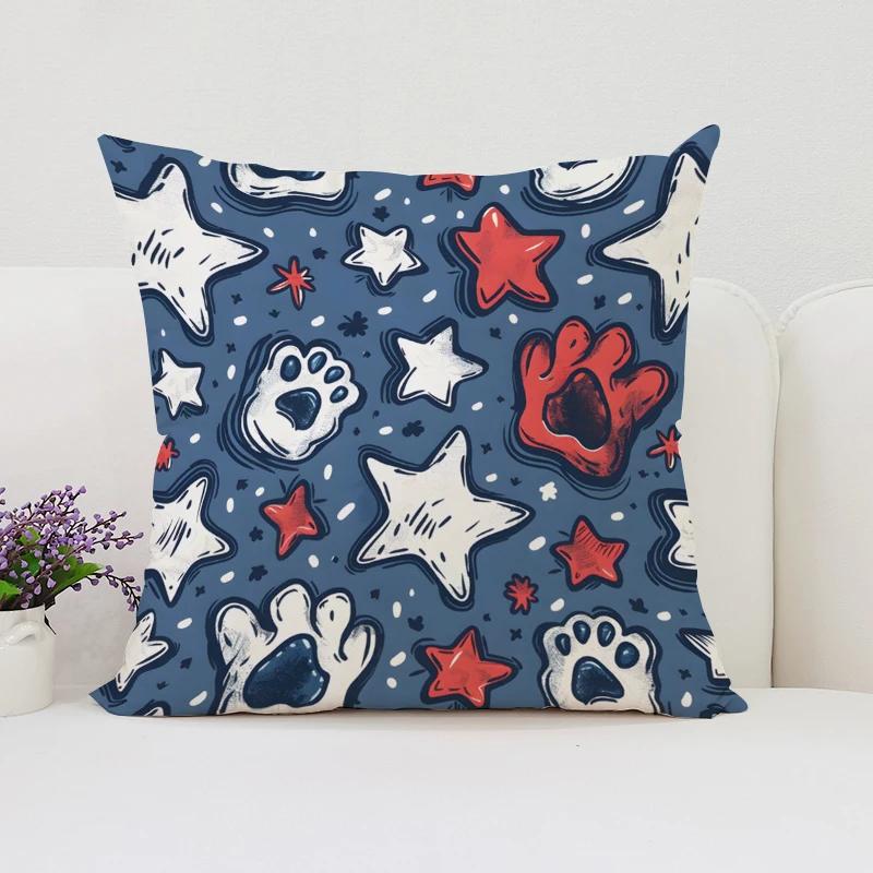 Cute Cartoon Cat Pillowcases for Pillows 45x45 Cushions Cover Aesthetic Room Decoration Cushion Cover 50x50 Home Decor Pillow