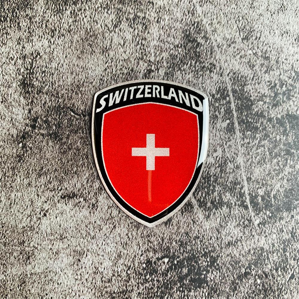 Universal 3D Reflective World National Flag Stickers Decals for Car Motorcycle Exterior Decoration