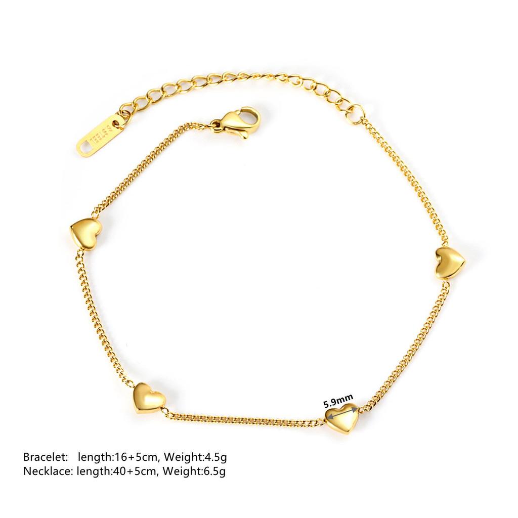 Minimalist Versatile Sweetheart Titanium Steel Necklace for Women - Light Luxury, Non-Fading Clavicle Chain