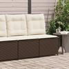 Folding Garden Armchair With Cushions, Brown, Poly Rattan