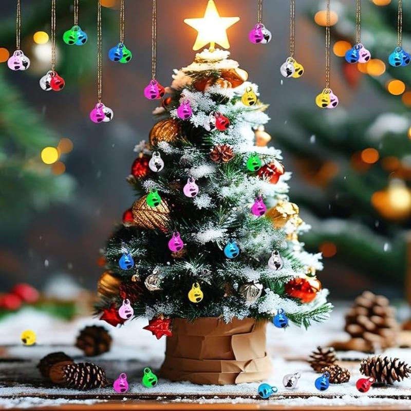10PCS Mini Jingle Bells for Crafting DIY Christmas Home Wreath Knitting Jewelry Making Pet Decorations Necklace Bracelet