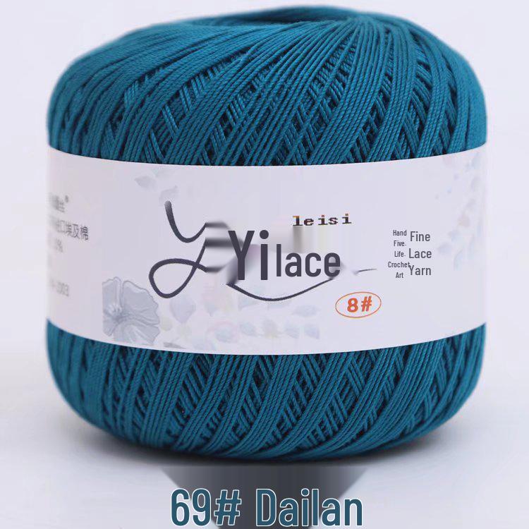 8# 100% Cotton Lace Yarn - 50g Ball, 400m, Strong Twist Crochet Thread for Hand-knitting, Flowers, Hats, and Cardigans - Free Shipping.
