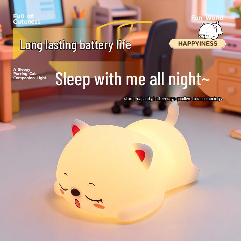 Creative Toast Bedside Lamp: Dimmable Night Light & Sleep Companion