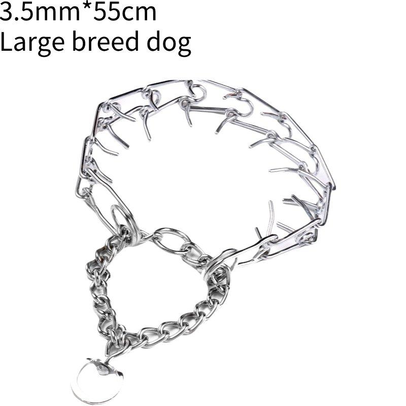 

Ошейник-цепь с шипами для собак, инструменты для дрессировки питомцев, подходит для многих типов собак 55cm Perimeter