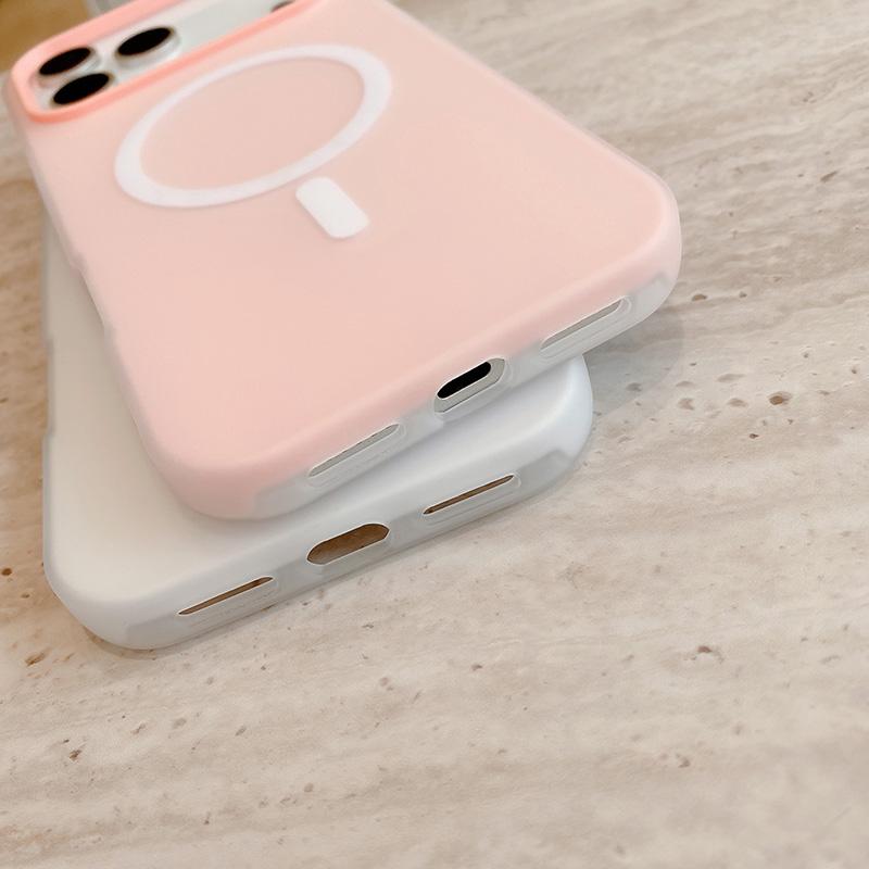 Luxusní barevné 2v1 pouzdro pro iPhone 17 16 15 14 Plus 13 12 Pro Max Magnetické bezdrátové nabíjení Matný měkký kryt pro Magsafe