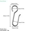 30Pcs Curtain Accessories S Shaped Bent Hook Set,Metal Ceiling Shower Curtain Decoration Hooks