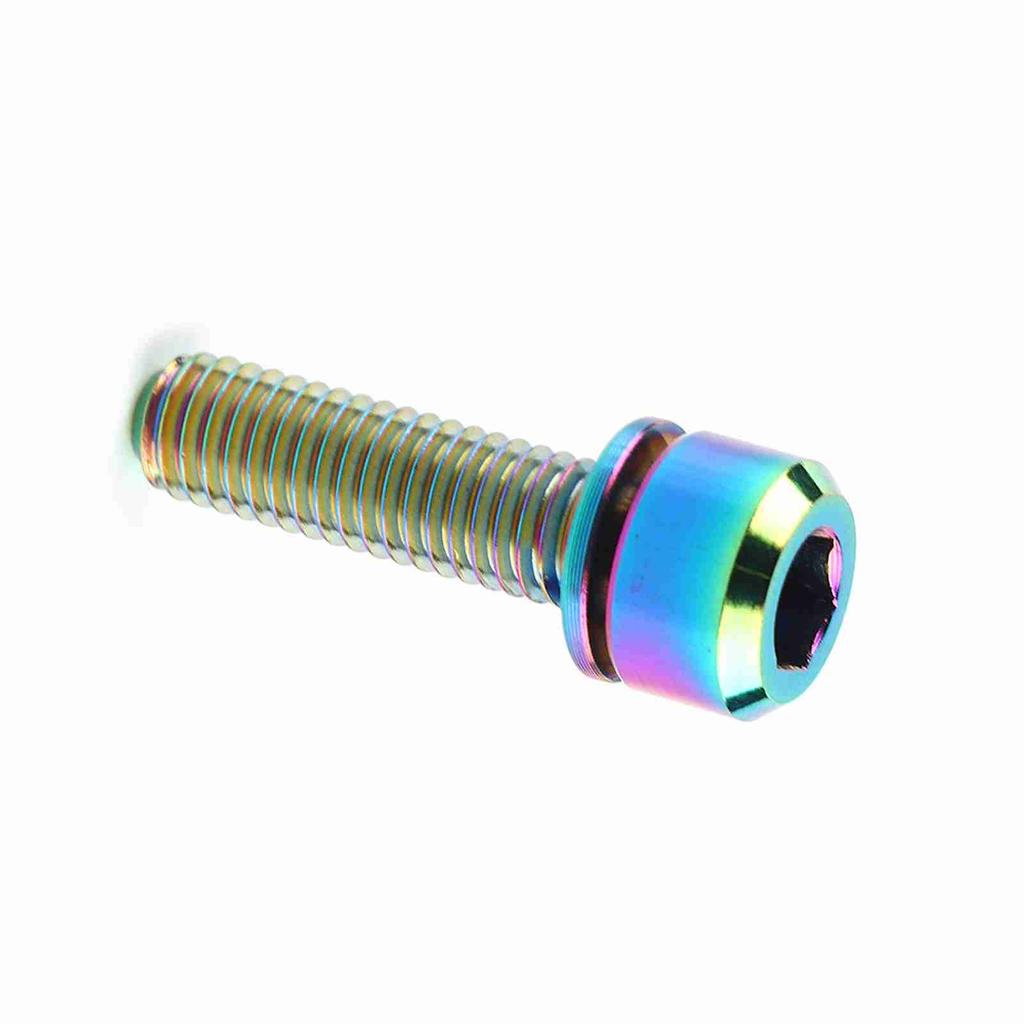 Titanium Alloy Bicycle Titanium Tapered Head Bolt Screw With Washer For Mountain Bike