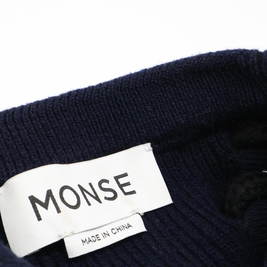 Monse MR220146CRN Rope Cut Shoulder Knit Sweater/ Tops XS NavyUsed