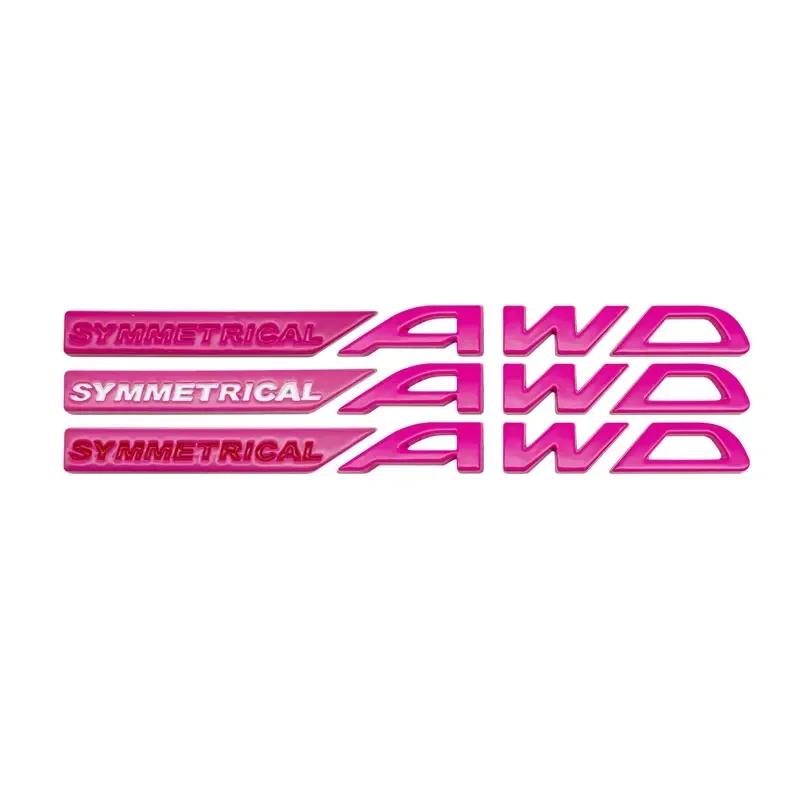 Metal Car Rear Trunk Emblem Stickers Side Badge Decal for Subaru SYMMETRICAL AWD Logo WRX Forester XV Outback Impreza Legacy Z7