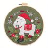 1Pc Christmas-themed Embroidery DIY Kit, Including Embroidery Frame But Excluding Tools.