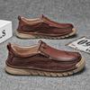 Handmade Leather Men Shoes Casual Comfortable Men Loafers Slip On Leather Shoes Men Flats  Walking Shoes Man