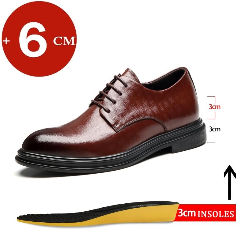 Fashion Elevator Shoes Men Dress Shoes 3/6/8 Cm Men Formal Shoes Winter/Spring Classic Business Luxury Men Oxfords Footwear Suit Shoes