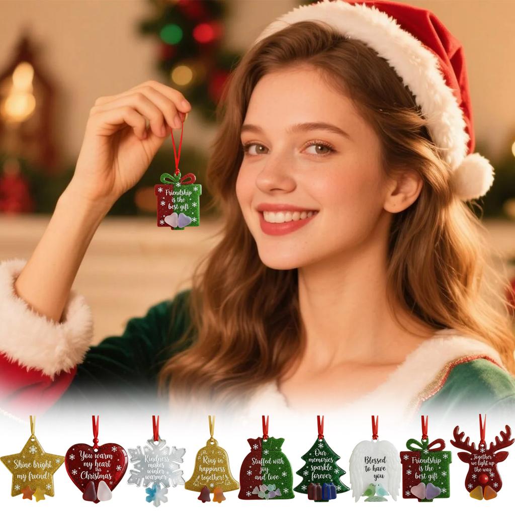 2D Acrylic Christmas Ornaments Hanging Ornaments Suitable For Christmas Tree Decoration