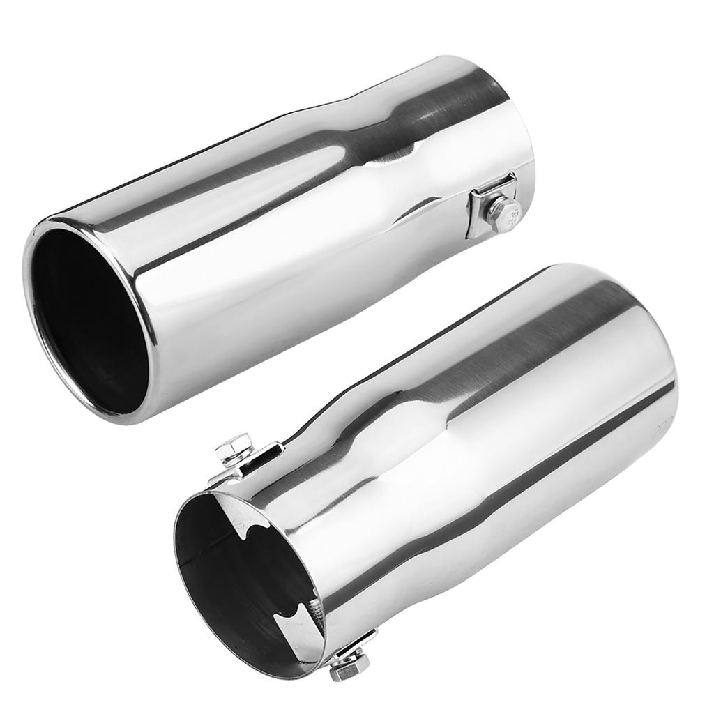 Car Modification Stainless Steel Exhaust Muffler Pipe Rear Tailpipe End Throat Flat