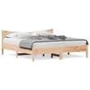 VidaXL Bed Frames with Headboard, Double Bed with Slat Base, Adult Bedroom Bed, Modern, 200x200 Cm Wood of 3216357