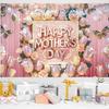 Polyester Mother Photography Backdrop Flower Theme Hanging Background  Poster Props