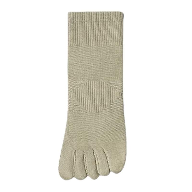 Men's Autumn and Winter Style Pure Cotton Deodorant Breathable Sports Cylinder Five Finger Socks