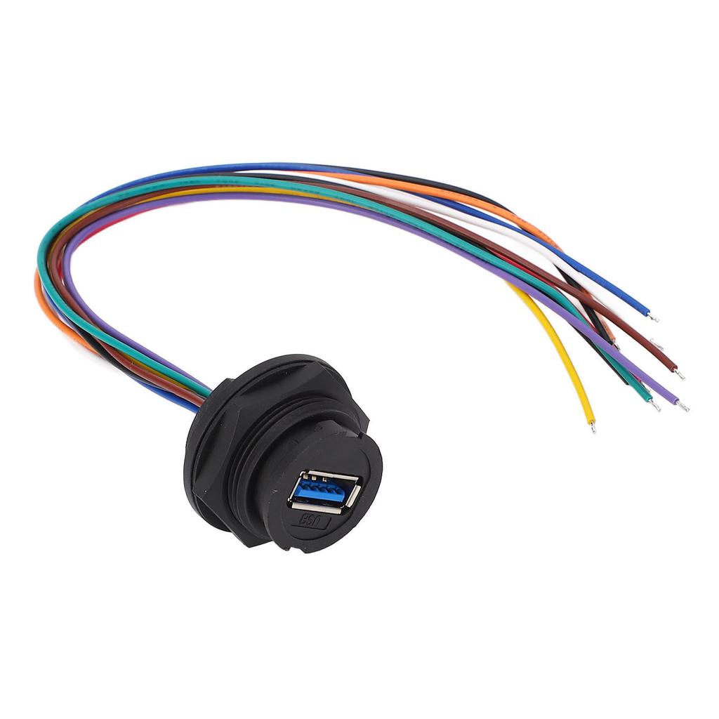 16 Pin Snap Type Connector with 0.2m Wire USB3.0 Receptacle IP67 Water Proof Rear Panel Mount