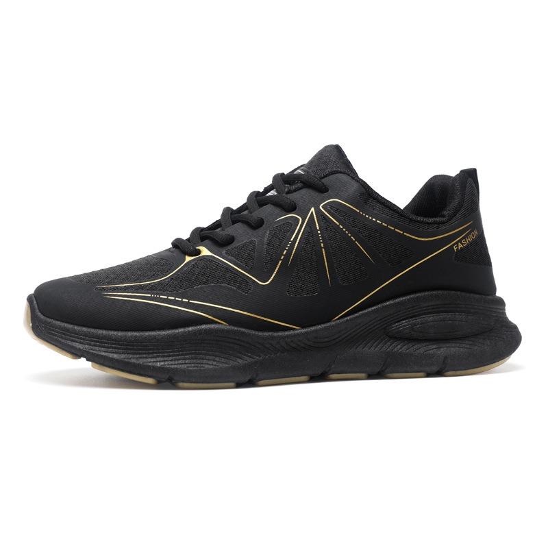 Autumn and Winter New Sports Shoes Solid Color Fashion Commuting Casual Shoes Thick Sole Comfortable Breathable Lightweight Thickened Men's Shoes